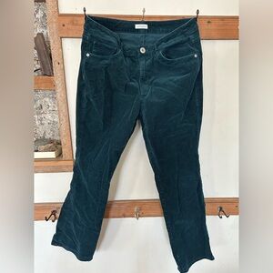 J Jill Boot Cut Dark Green Corduroy Jeans